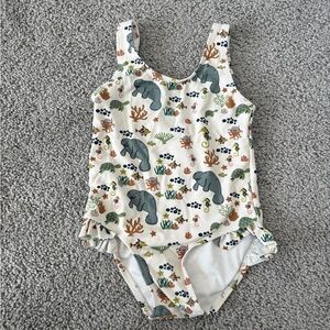 Emerson & Friends Manatee One Piece Swimsuit Toddler Girl Size 12-18 months